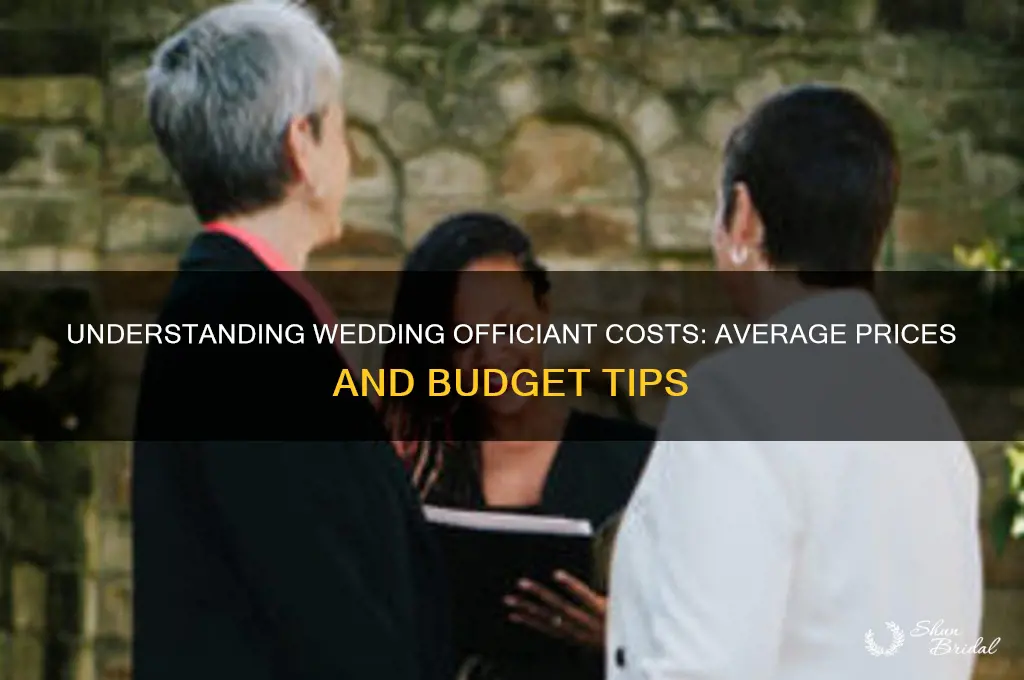 what do wedding officiants typically cost