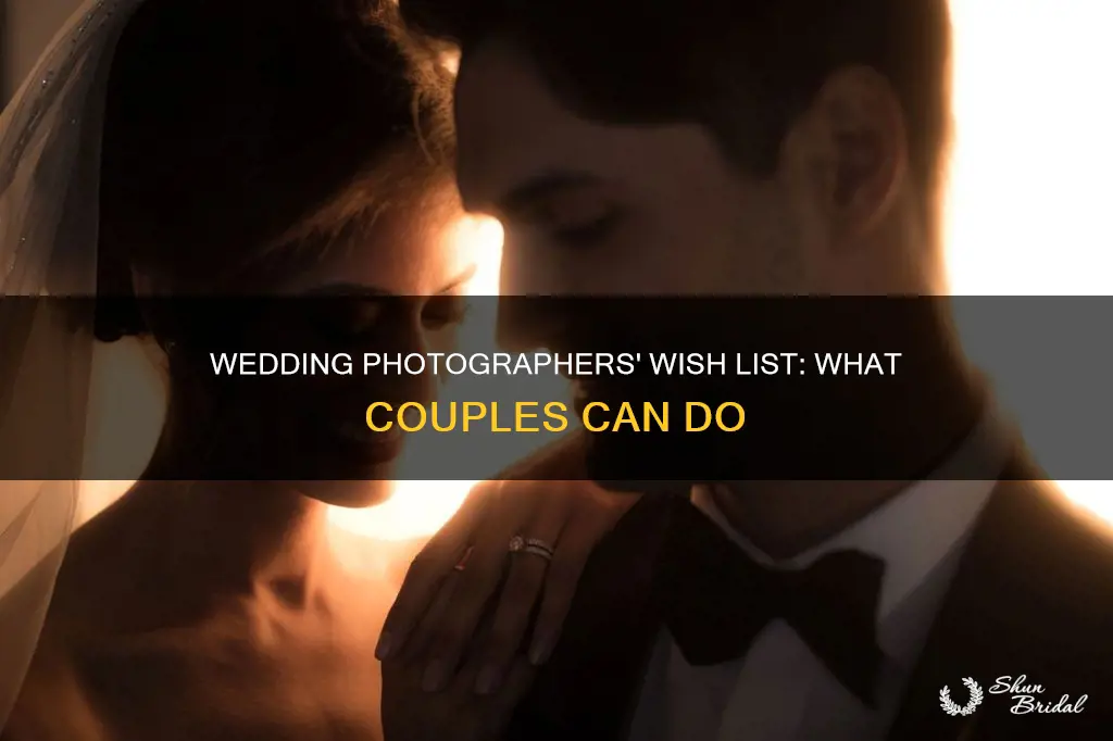 what do wedding photographers want from their clients