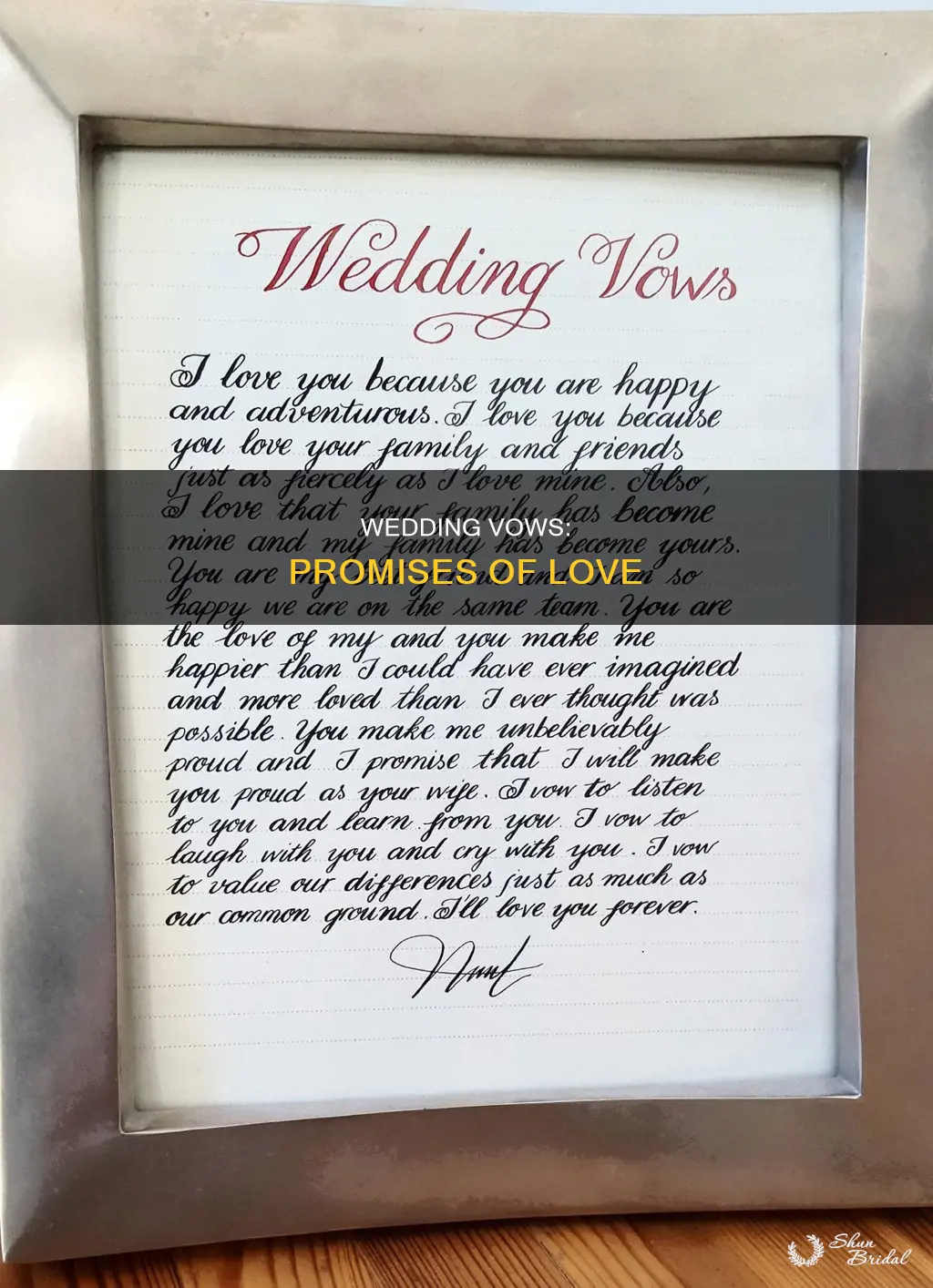 what do wedding vows mean