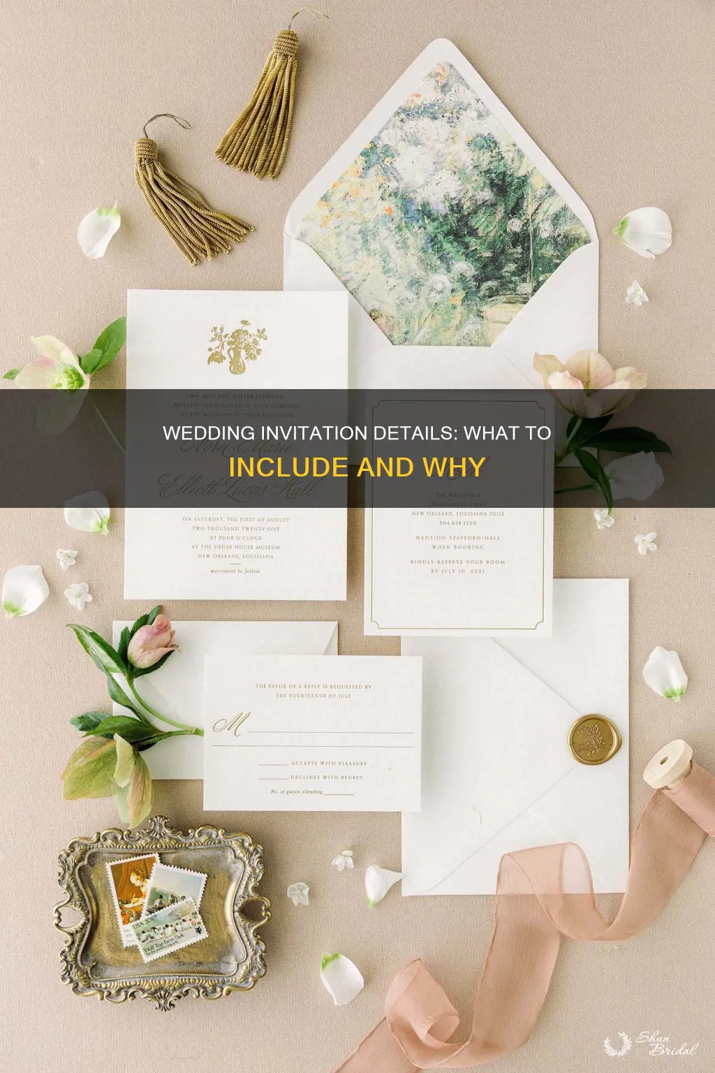 what do you add on detail for wedding invitations