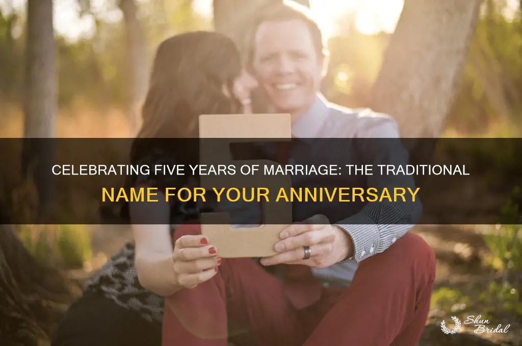 what do you call a 5 year wedding anniversary
