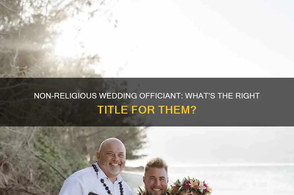 what do you call a non religious wedding officiant