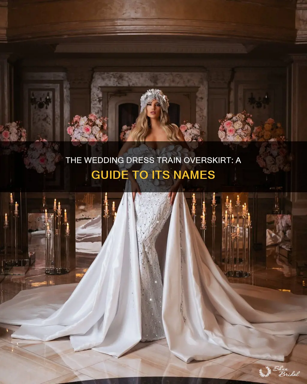 what do you call wedding dress train overskirt