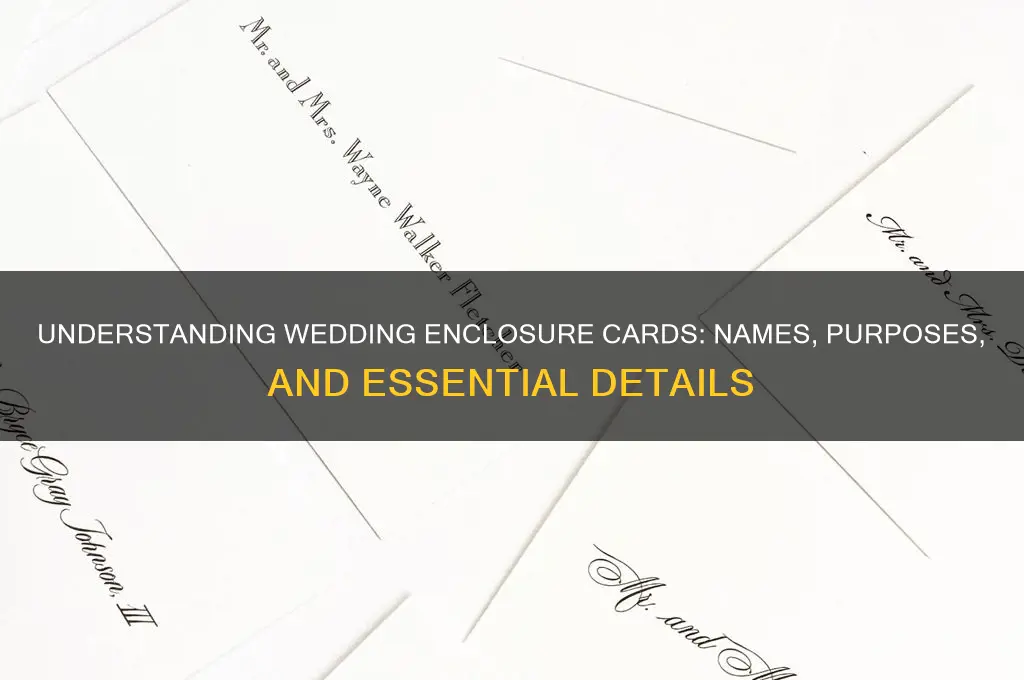 what do you call wedding enclosure card