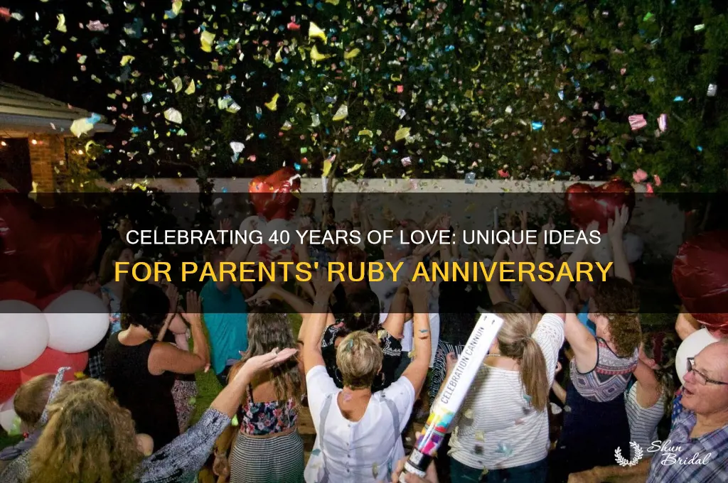 what do you do for your parents 40th wedding anniversary