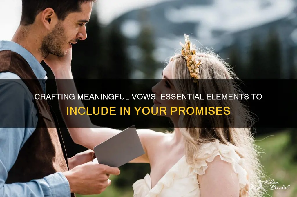 what do you include in your vows
