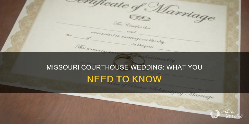 what do you need for a courthouse wedding in Missouri