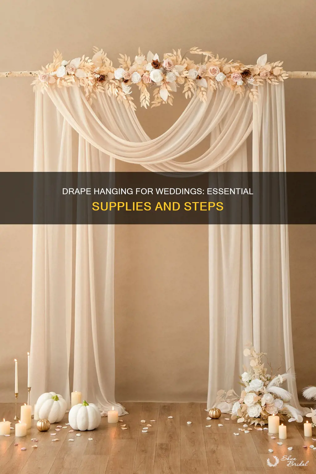 what do you need for hanging a drape for wedding