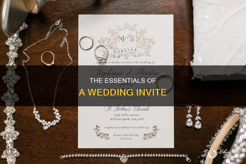 what do you need on a wedding invite