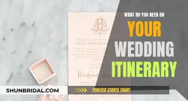The Wedding Itinerary: Essential Items for Your Big Day