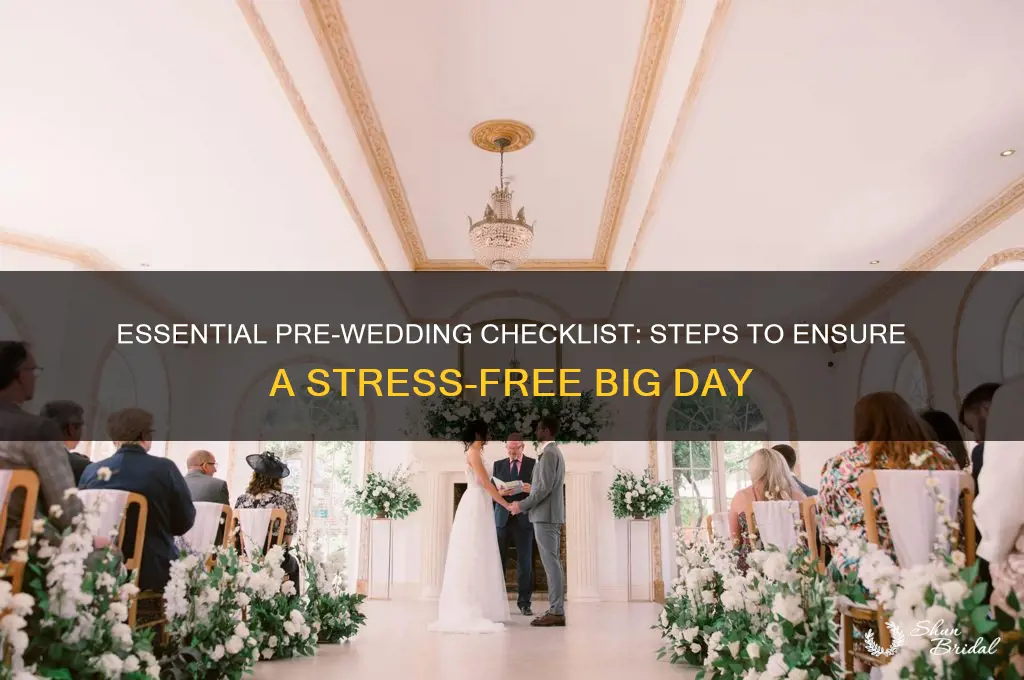 what do you need to do before wedding day