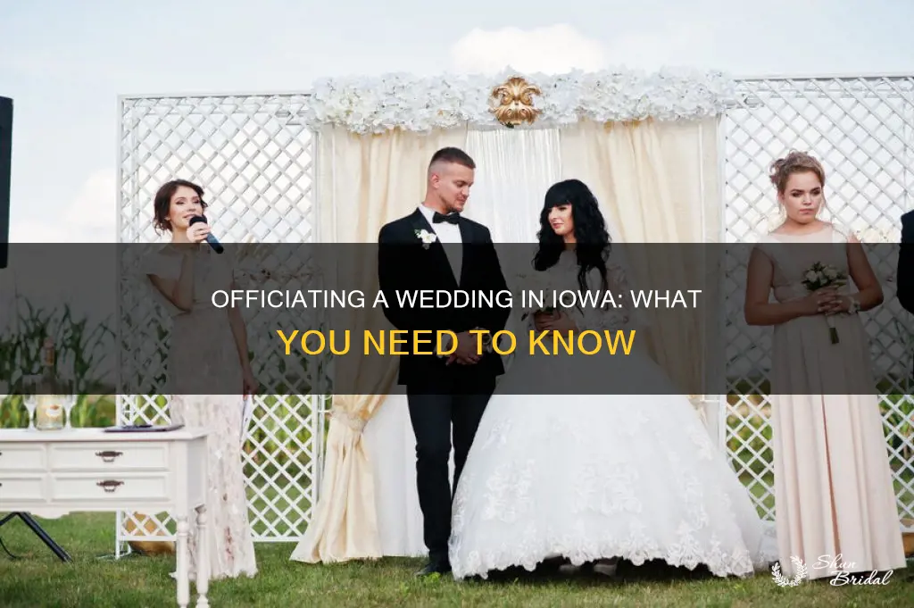 what do you need to officiate a wedding in iowa