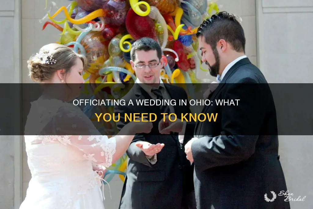 what do you need to officiate a wedding in Ohio
