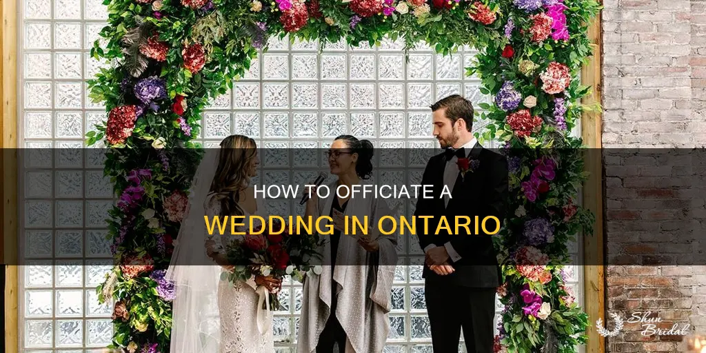 what do you need to officiate a wedding in ontario