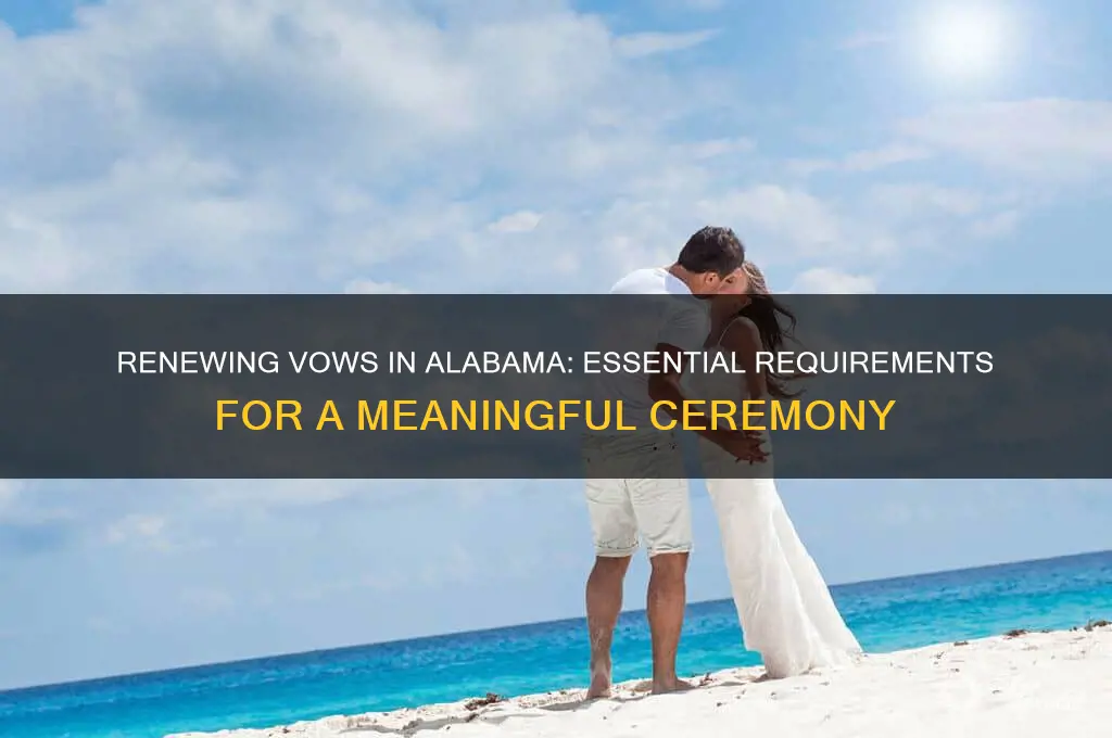 what do you need to renew your vows in alabama