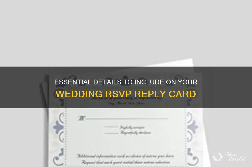 what do you normally put on a wedding reply card