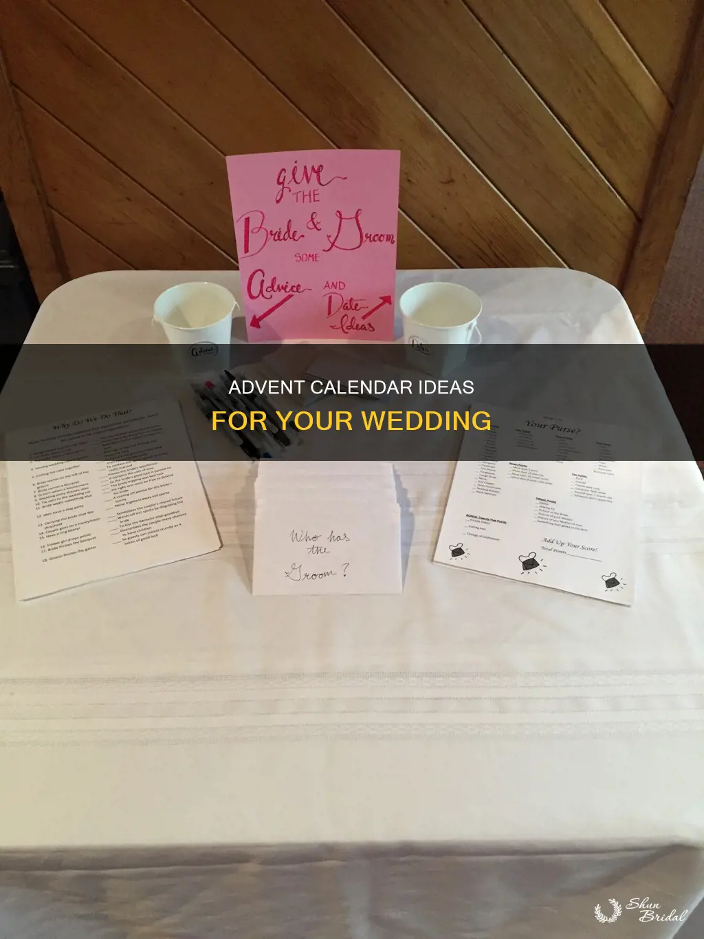 what do you put in a wedding advent calendar