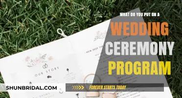 Crafting the Perfect Wedding Ceremony Program: Essential Elements to Include