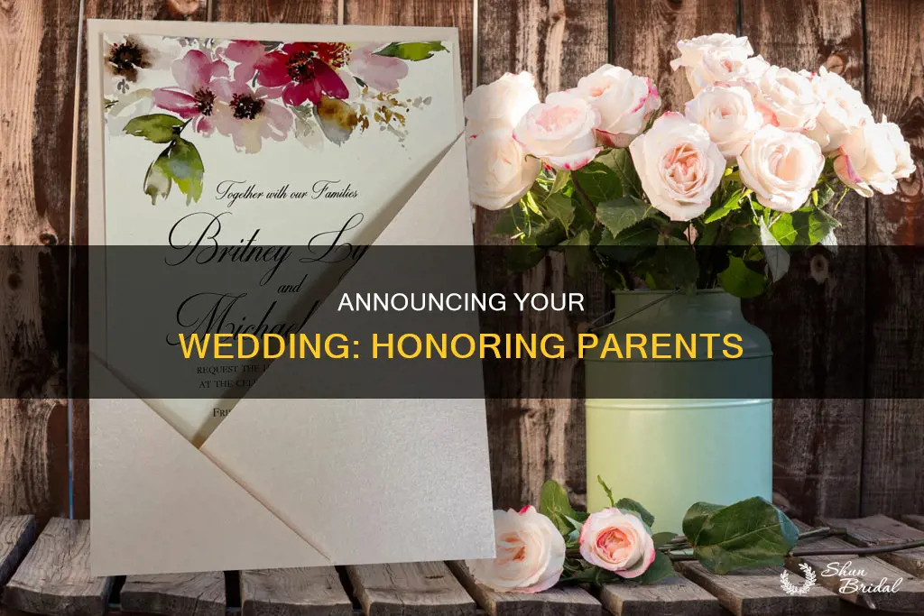what do you put on wedding announcements for parents