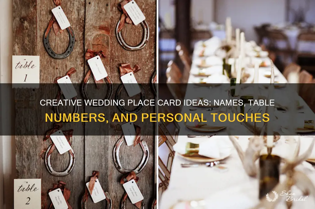what do you put on wedding place cards