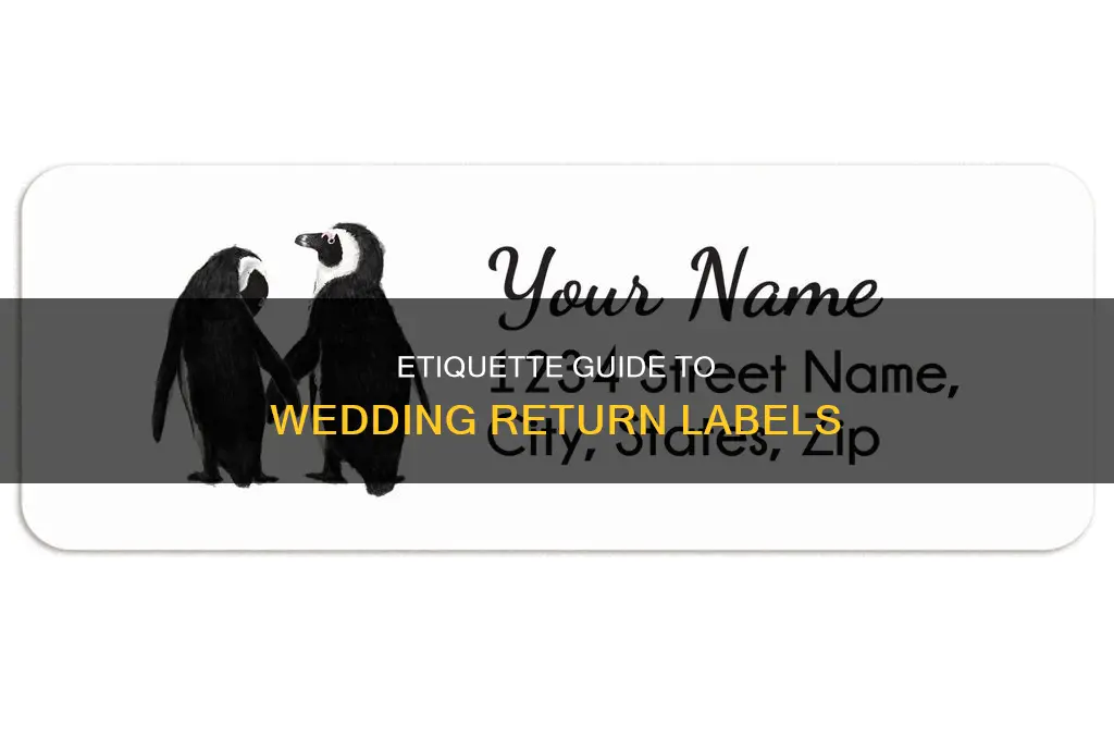 what do you put on wedding return labels