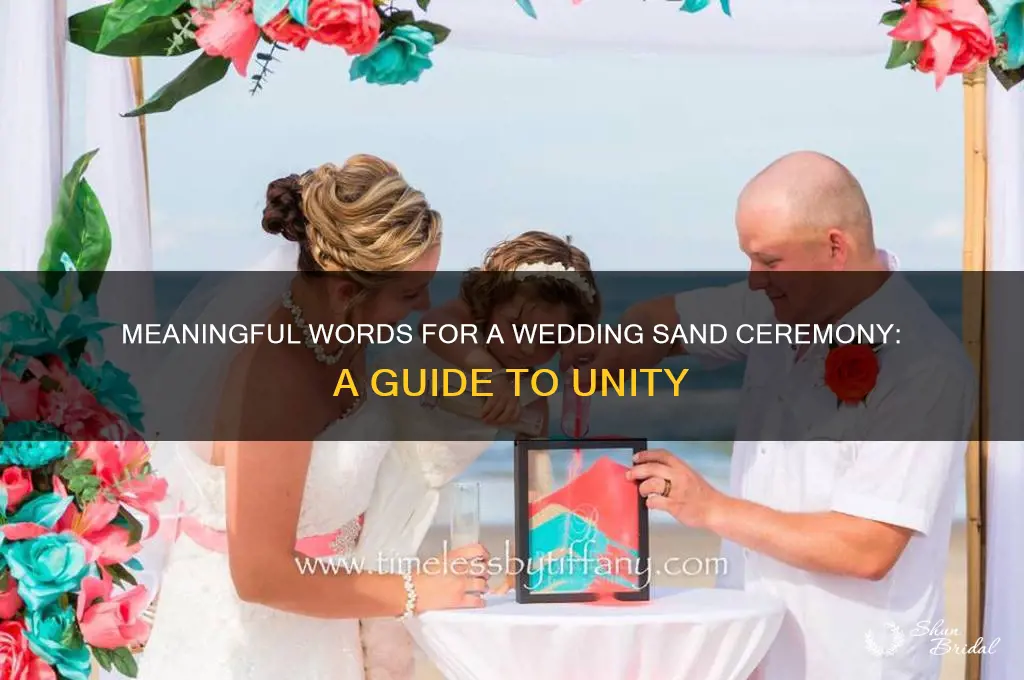 what do you say at a wedding sand ceremony