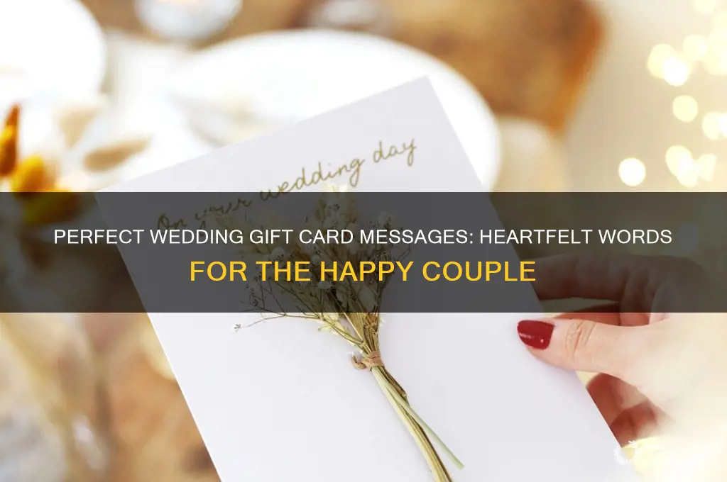 what do you say in a wedding gift card