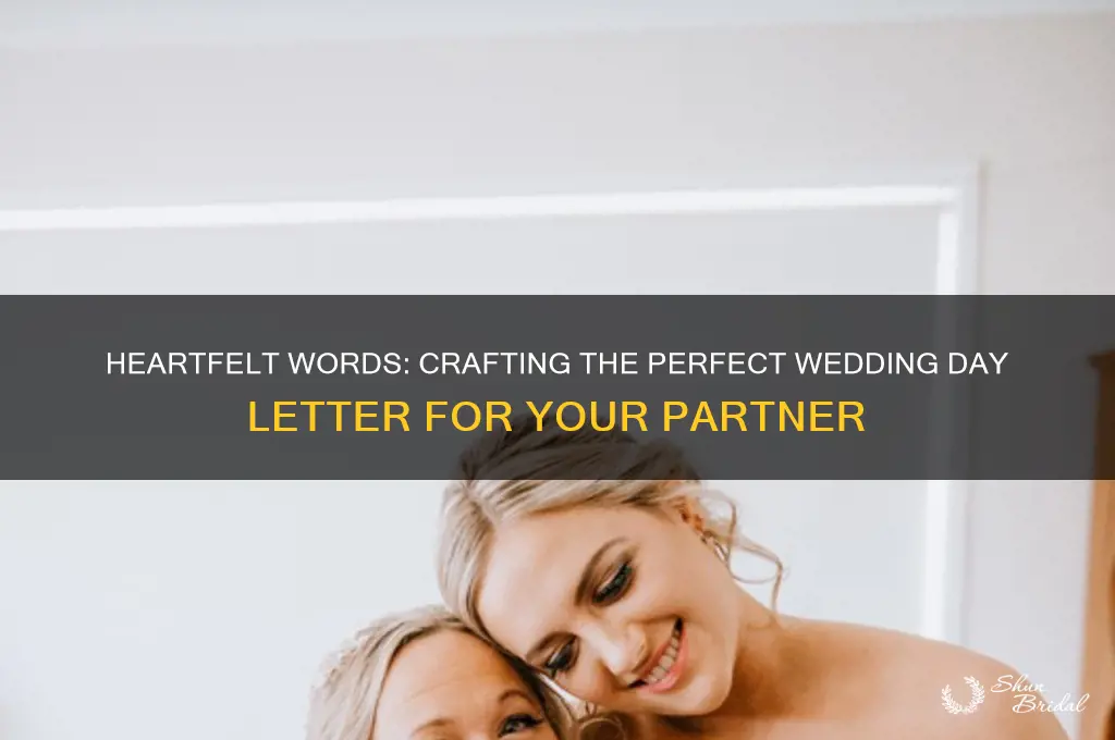 what do you say in the wedding day letter