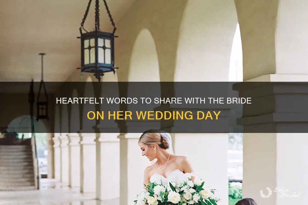 what do you say to bride on wedding day