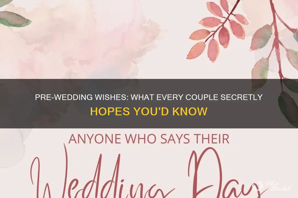 what do you wish people before wedding