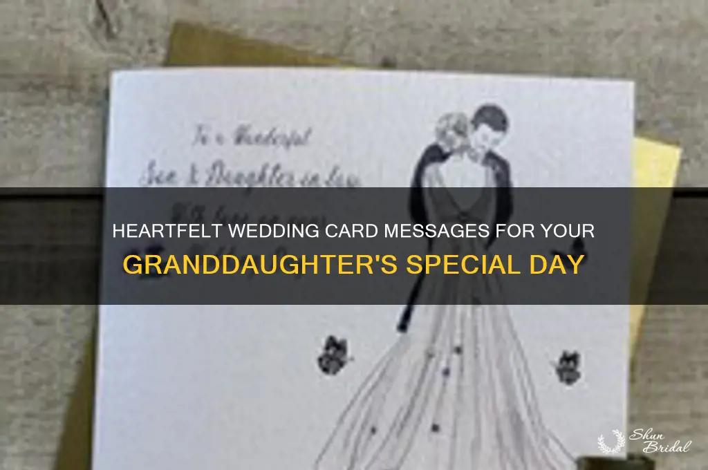 what do you wrie in a wedding card to granddaughter
