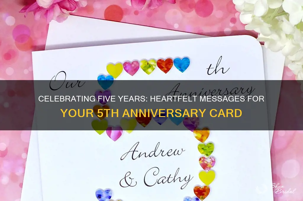 what do you write in a 5th wedding anniversary card