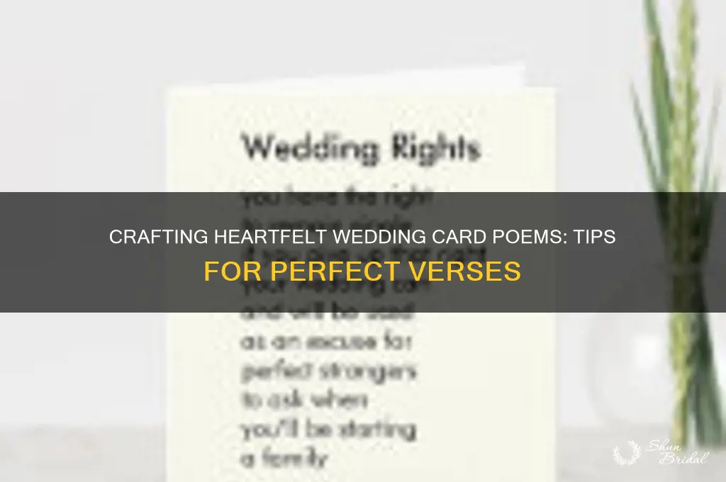 what do you write in a wedding card poem