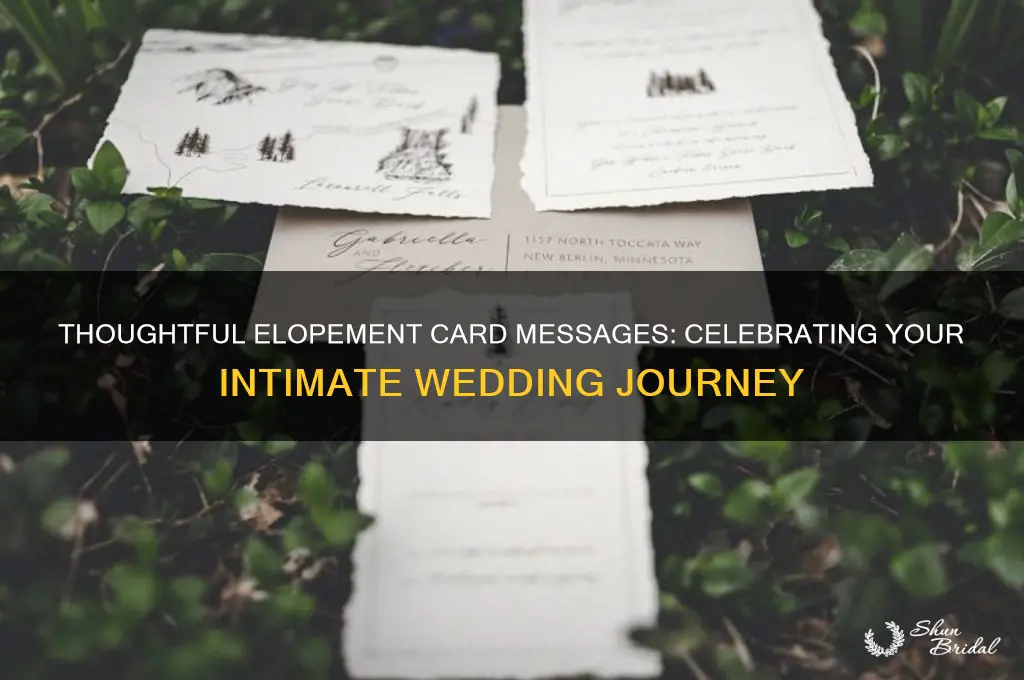 what do you write in an elopement wedding card