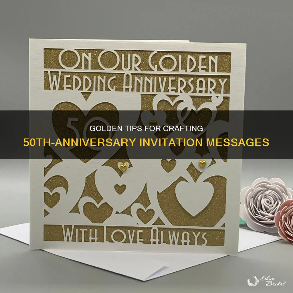 what do you write on a 50th wedding anniversary invitation