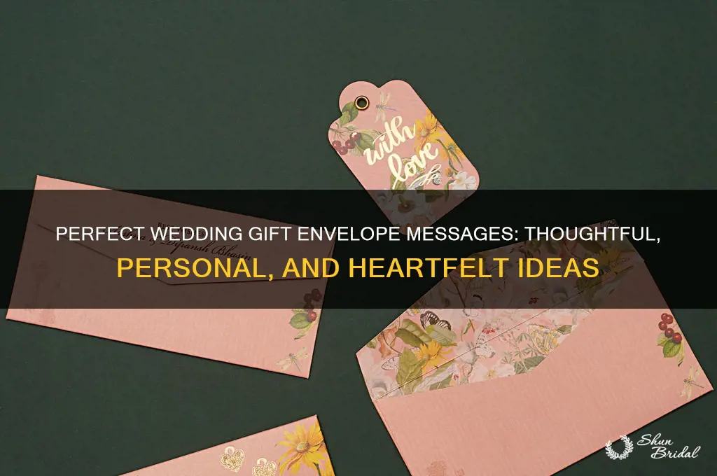 what do you write on a wedding gift envelope