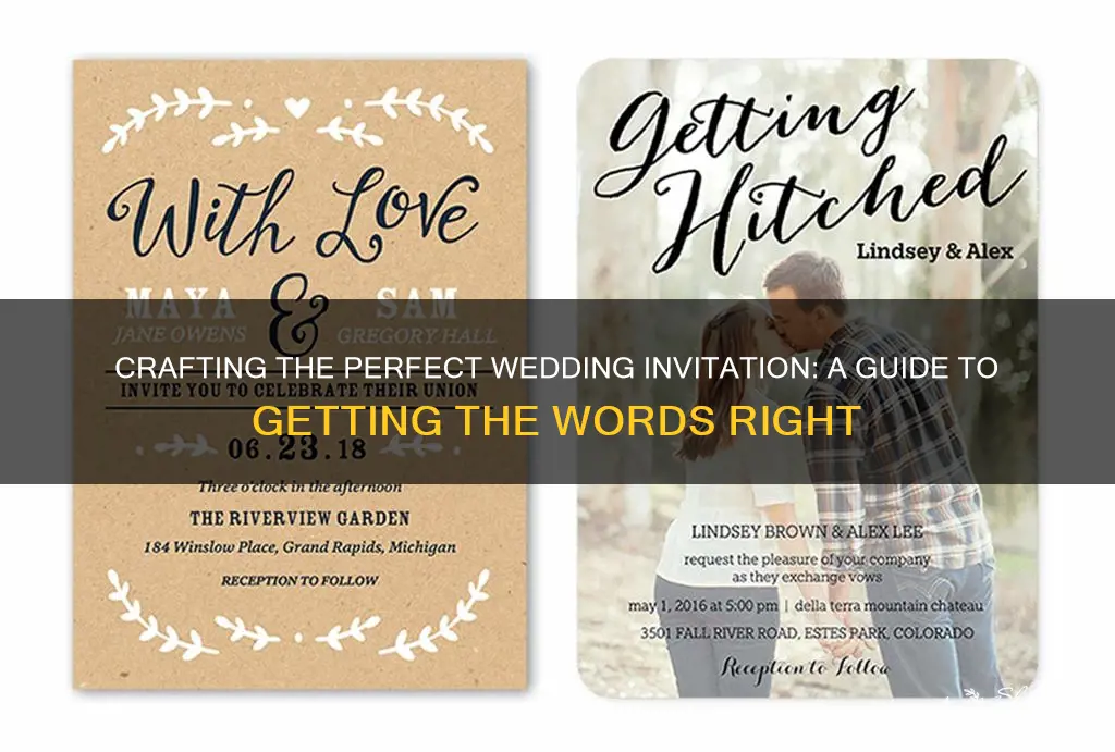 what do you write on a wedding invitaton