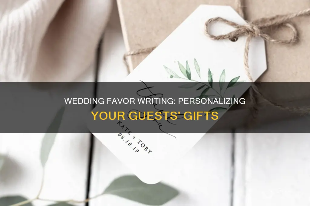 what do you write on wedding favors