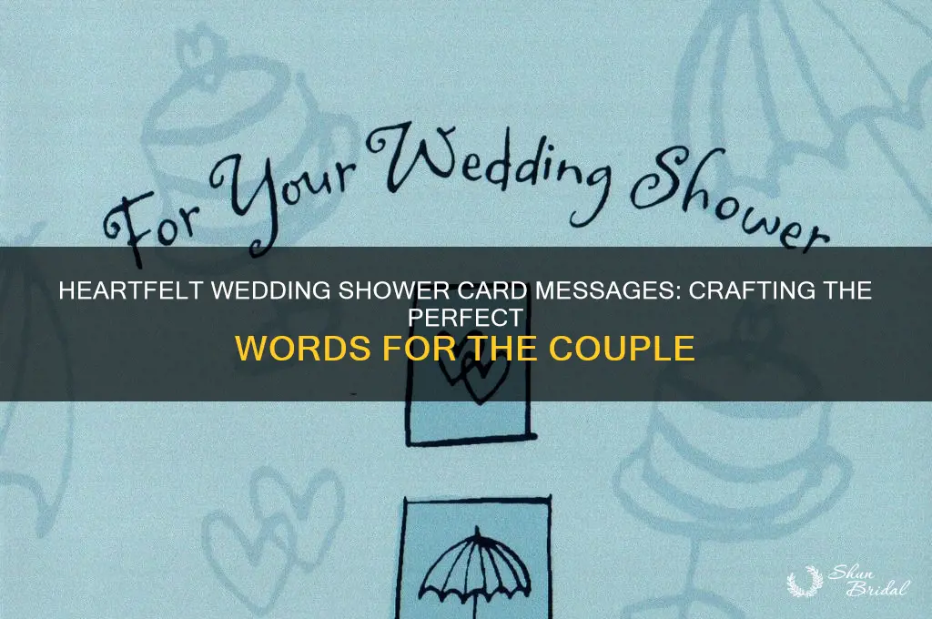 what do you write on wedding shower card