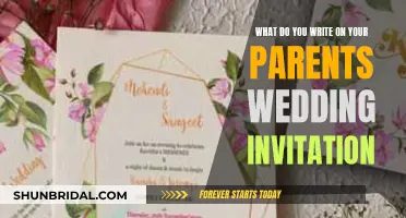 Invitation Wording Guide for Your Parent's Wedding