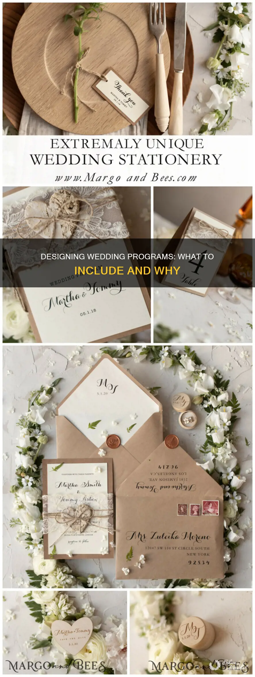 what do yoyu put on your wedding programs