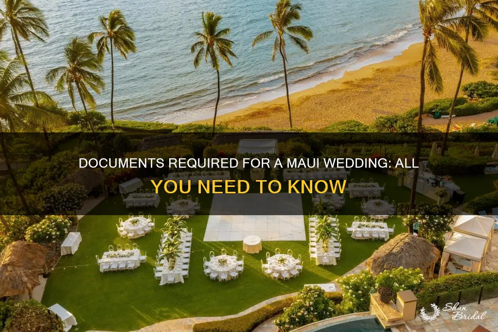 what documents are needed for maui wedding