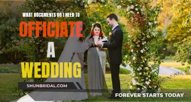 Documents Required to Officiate a Wedding