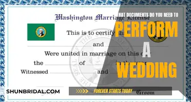 Documents Required to Perform a Wedding Ceremony