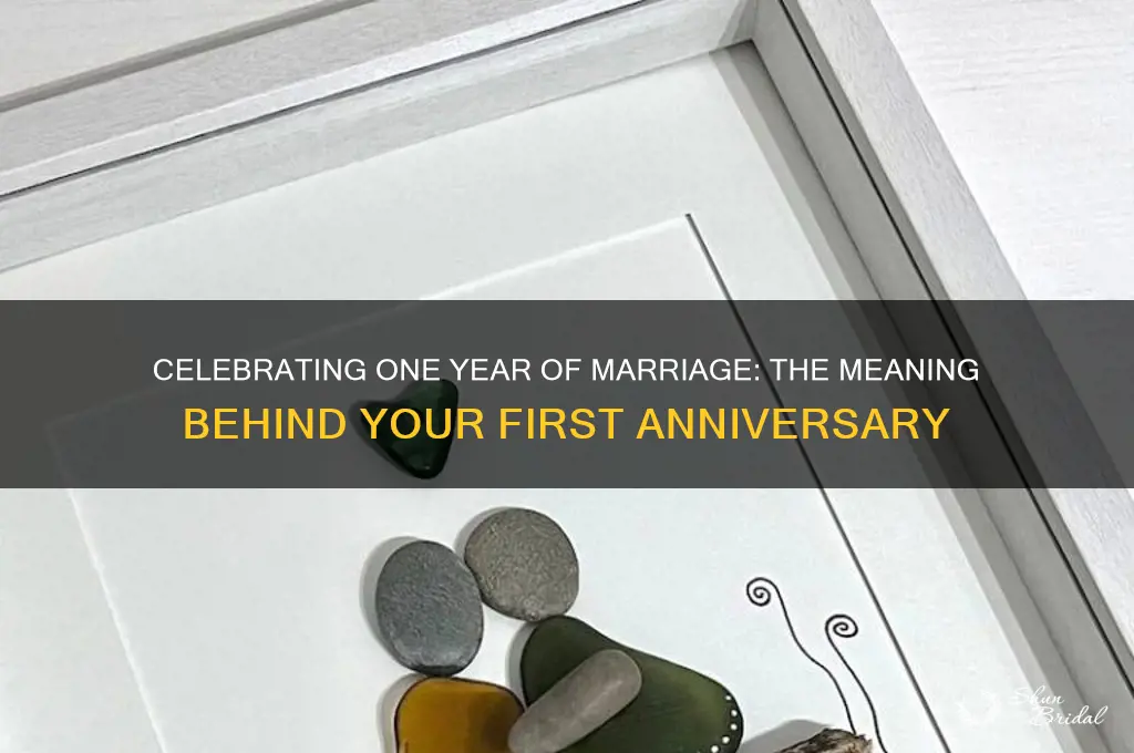 what does 1 year wedding anniversary mean