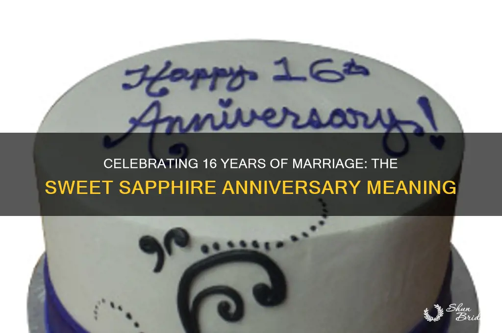what does 16 years wedding anniversary mean