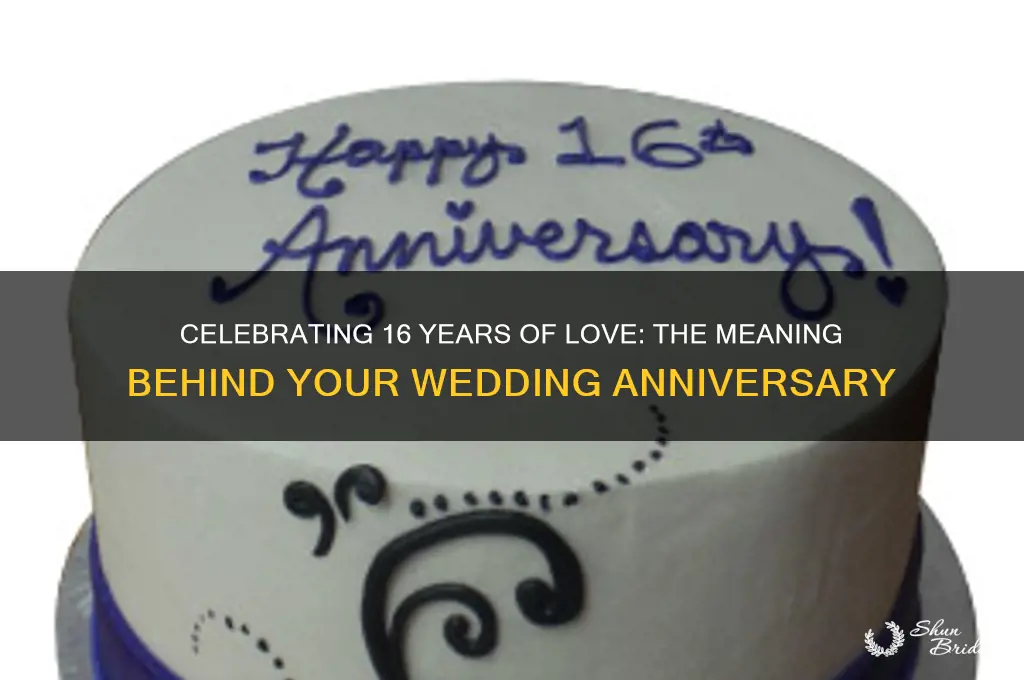 what does 16th wedding anniversary mean