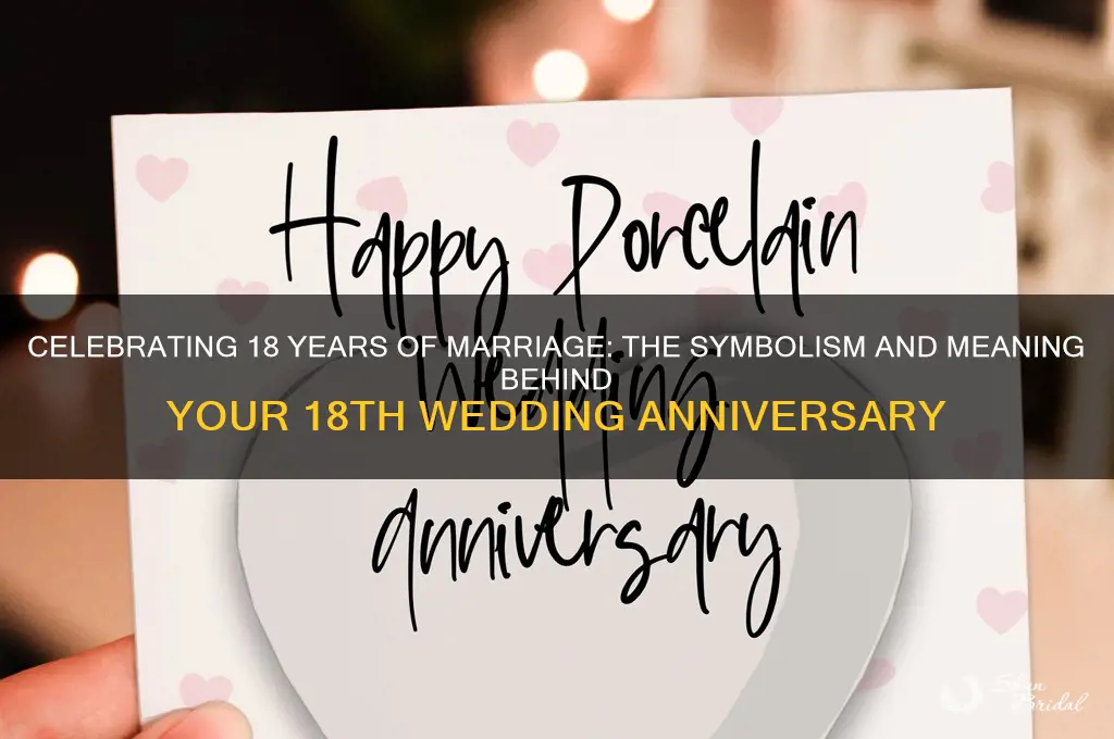 what does 18th wedding anniversary mean