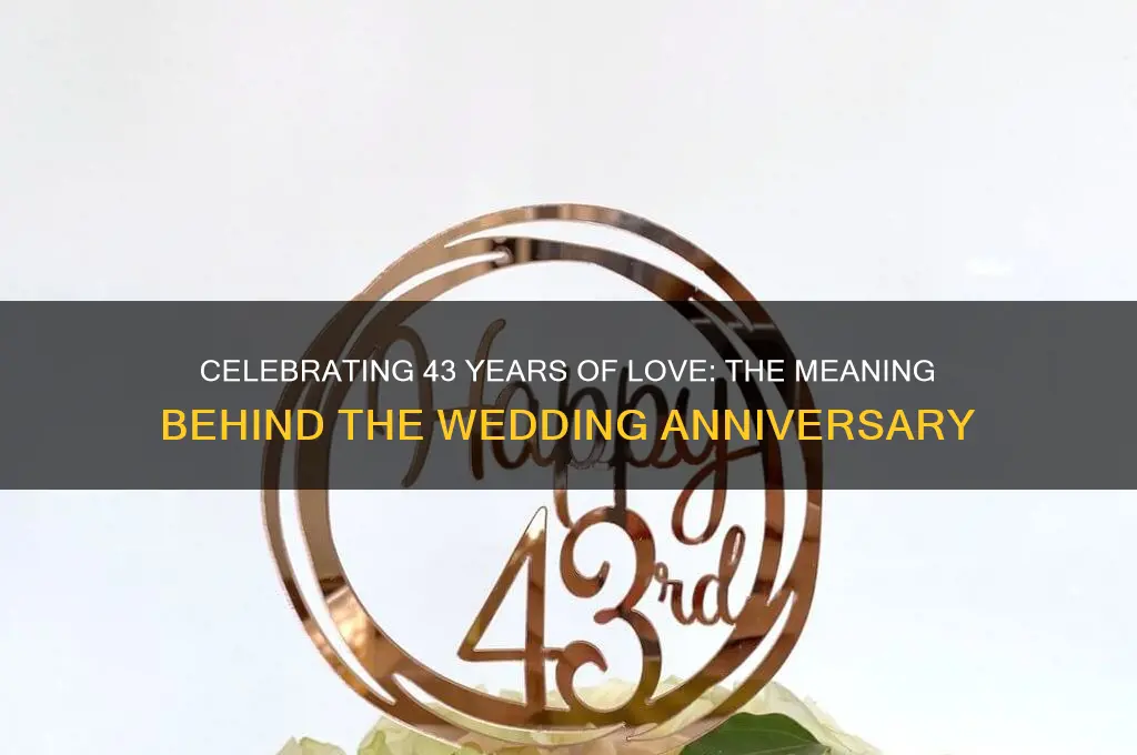 what does 43 wedding anniversary repreent