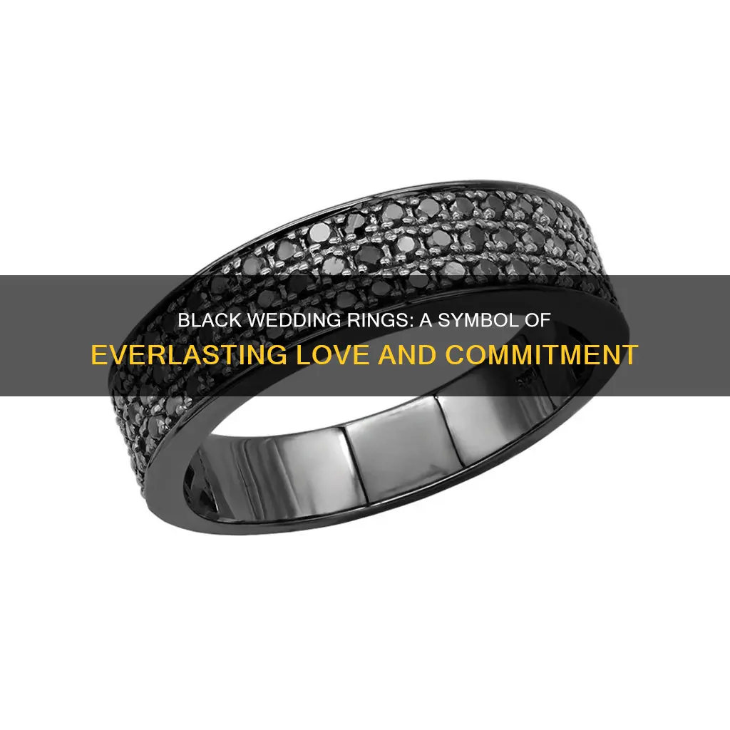 what does a black mens wedding ring mean